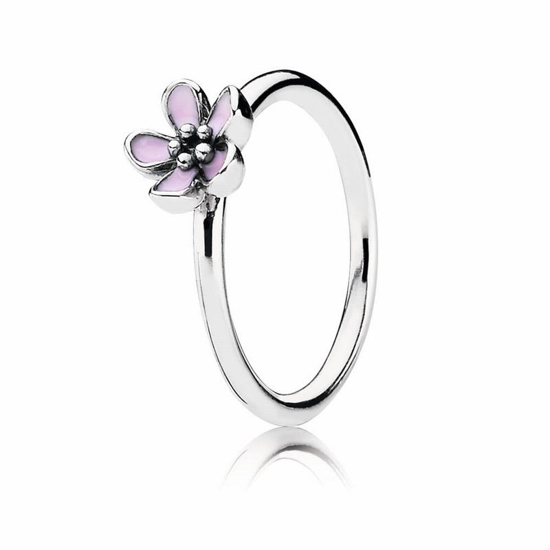 Pandora Cherry Blossom Stackable Ring NZ, Sterling Silver (326158-GRT)